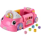Fisher-Price Laugh and Learn Smart Stages Crawl Around Car, Pink.
