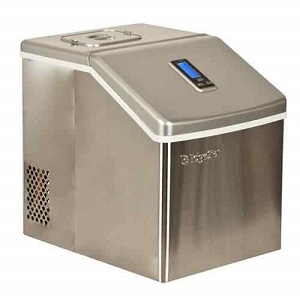EdgeStar IP211SS Stainless Steel Finish Portable Small Ice Makers Counter Top Machine - Perfect for cottages, RV, rec room, boat, camping, office, home wet bar and more.