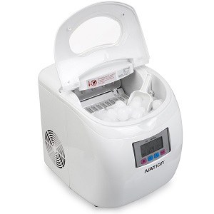 Ivation Portable High Capacity Household Ice Maker with LCD Display, 3 Selectable Cube Sizes and 2.8 Liter Water Reservoir