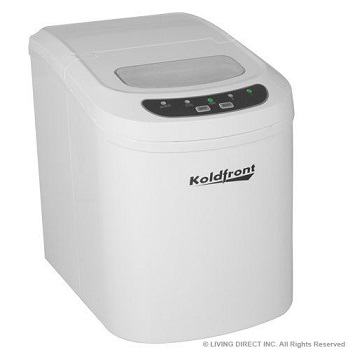 Koldfront Deluxe Stainless Steel Portable Countertop Ice Maker with LCD Display.